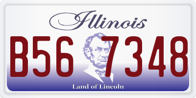 IL license plate B567348