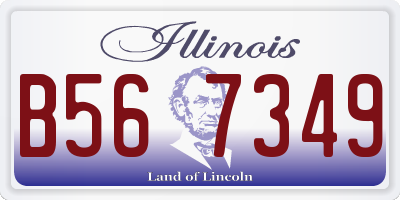 IL license plate B567349