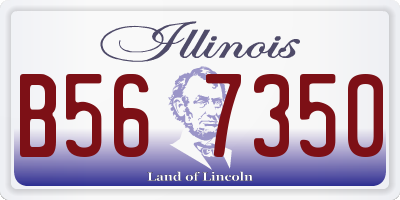 IL license plate B567350