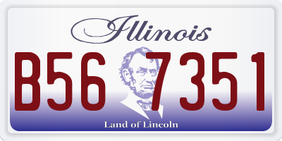 IL license plate B567351