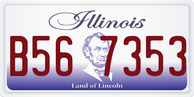 IL license plate B567353