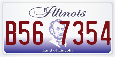 IL license plate B567354