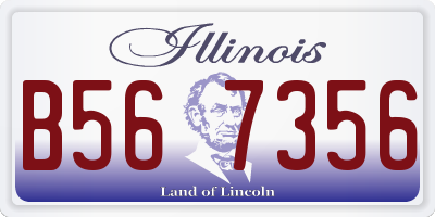 IL license plate B567356