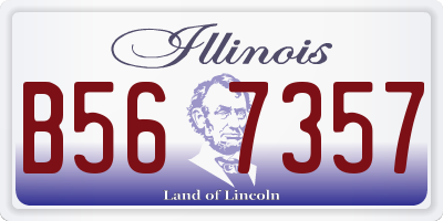 IL license plate B567357