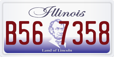 IL license plate B567358
