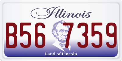 IL license plate B567359