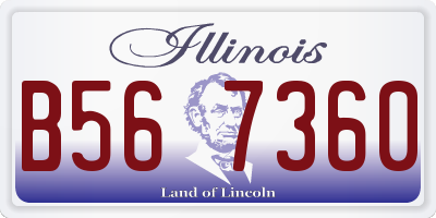 IL license plate B567360