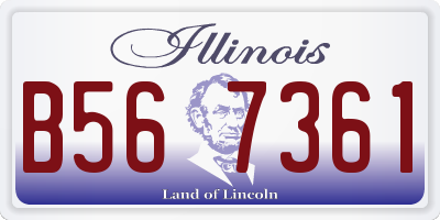 IL license plate B567361