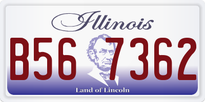 IL license plate B567362