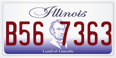 IL license plate B567363