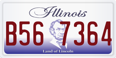 IL license plate B567364