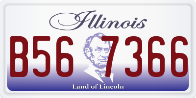 IL license plate B567366