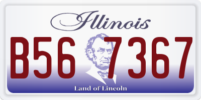 IL license plate B567367
