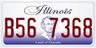 IL license plate B567368