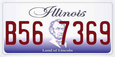 IL license plate B567369