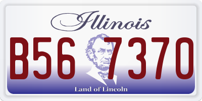 IL license plate B567370