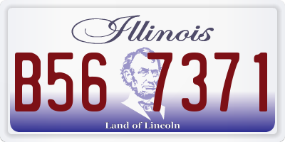 IL license plate B567371