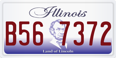 IL license plate B567372