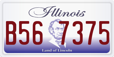 IL license plate B567375