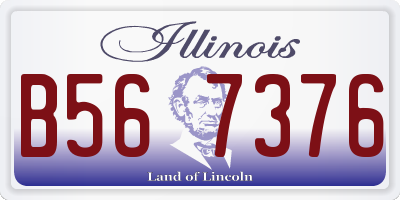 IL license plate B567376