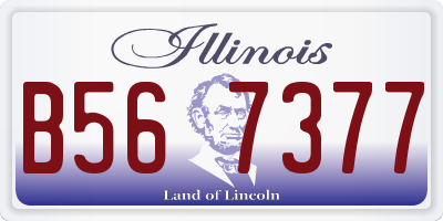 IL license plate B567377