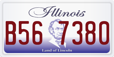 IL license plate B567380