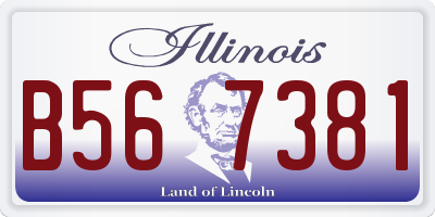 IL license plate B567381