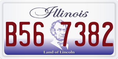 IL license plate B567382