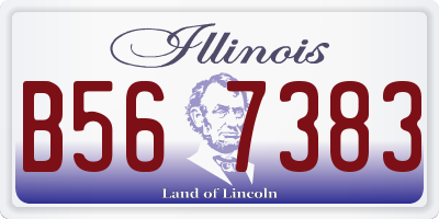 IL license plate B567383