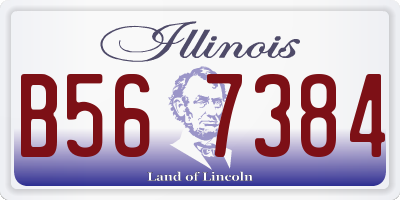 IL license plate B567384