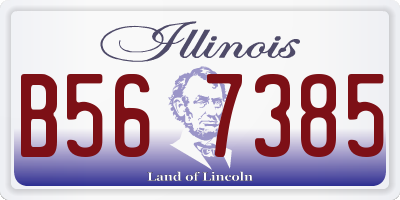 IL license plate B567385