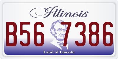 IL license plate B567386