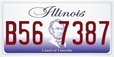 IL license plate B567387