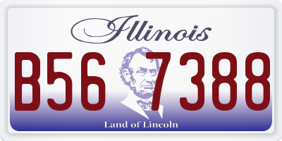 IL license plate B567388
