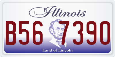 IL license plate B567390
