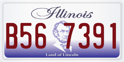 IL license plate B567391