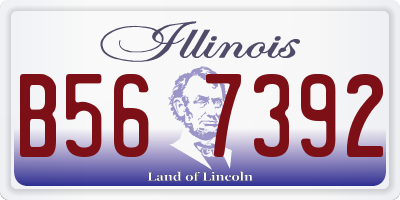 IL license plate B567392