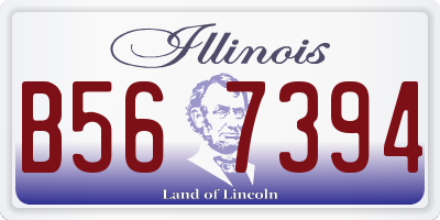 IL license plate B567394