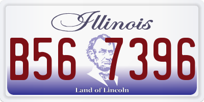 IL license plate B567396