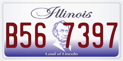 IL license plate B567397