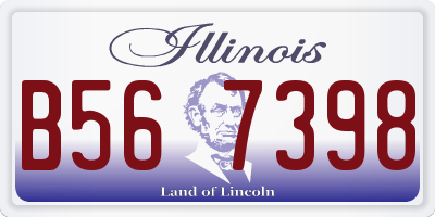 IL license plate B567398