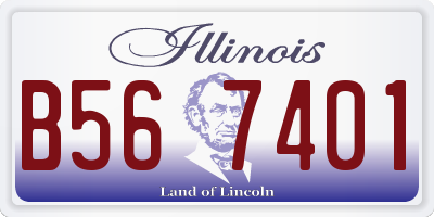 IL license plate B567401