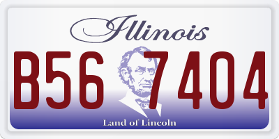 IL license plate B567404