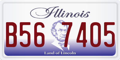 IL license plate B567405