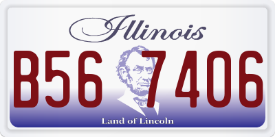 IL license plate B567406