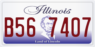 IL license plate B567407