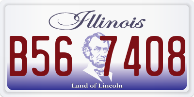 IL license plate B567408
