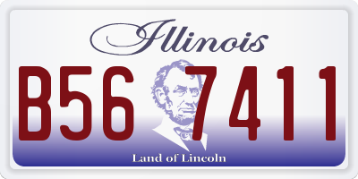 IL license plate B567411