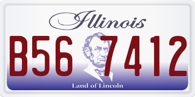 IL license plate B567412