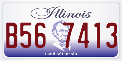 IL license plate B567413